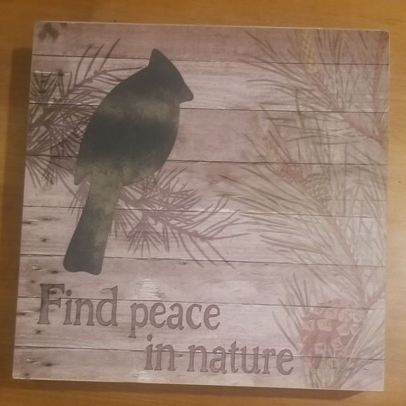 Bird Silhouette, Faux Wood Sign - Picture 1 of 2